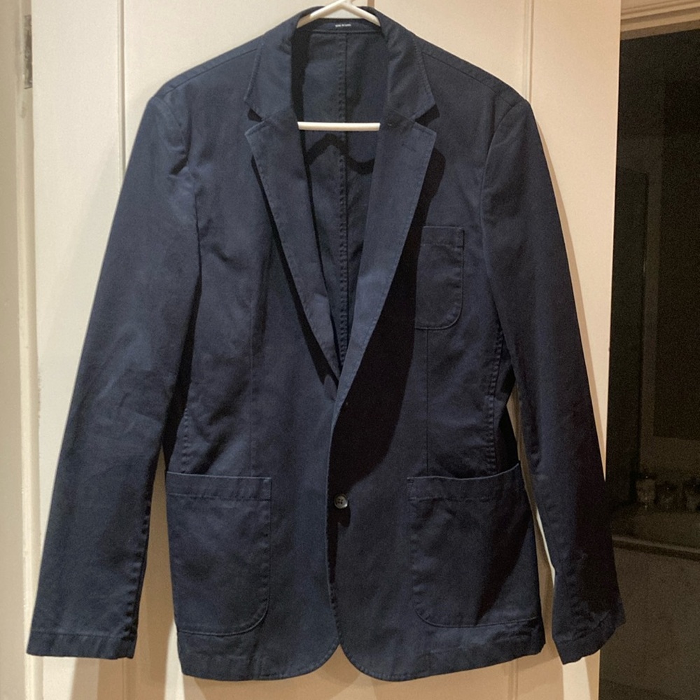 Bonobos Cotton 2 Button American Vent Blazer Navy Blue Medium